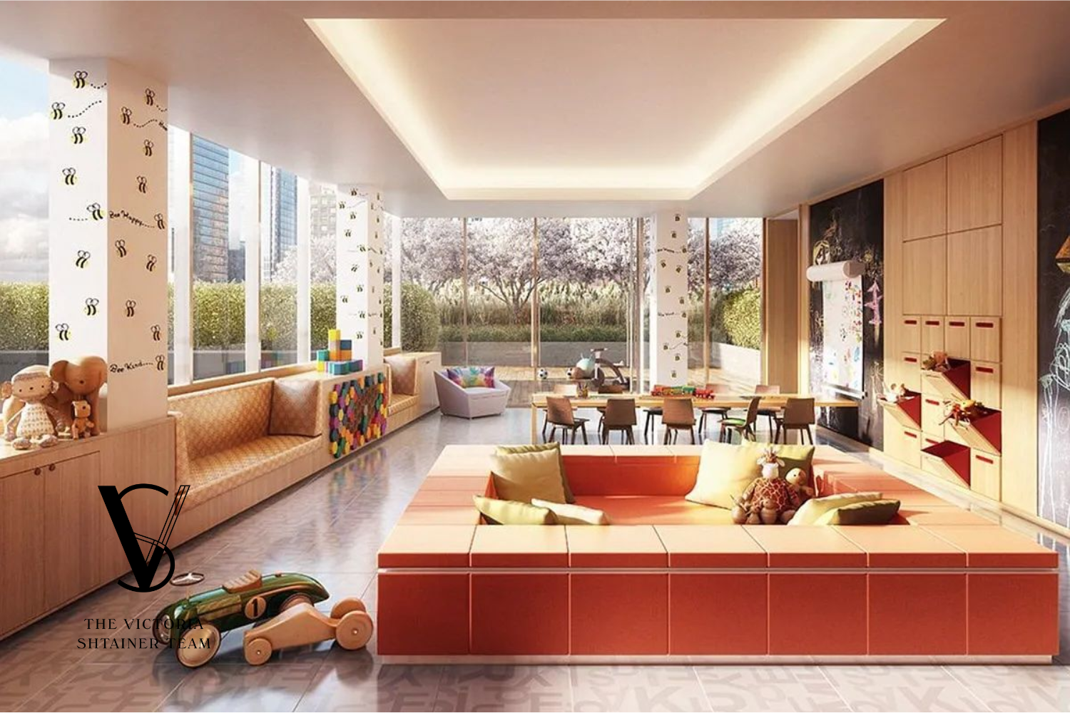 1 West End Avenue, Unit 28C Manhattan, NY 10023 - Photo 25 of 26 a living room with furniture and a large window