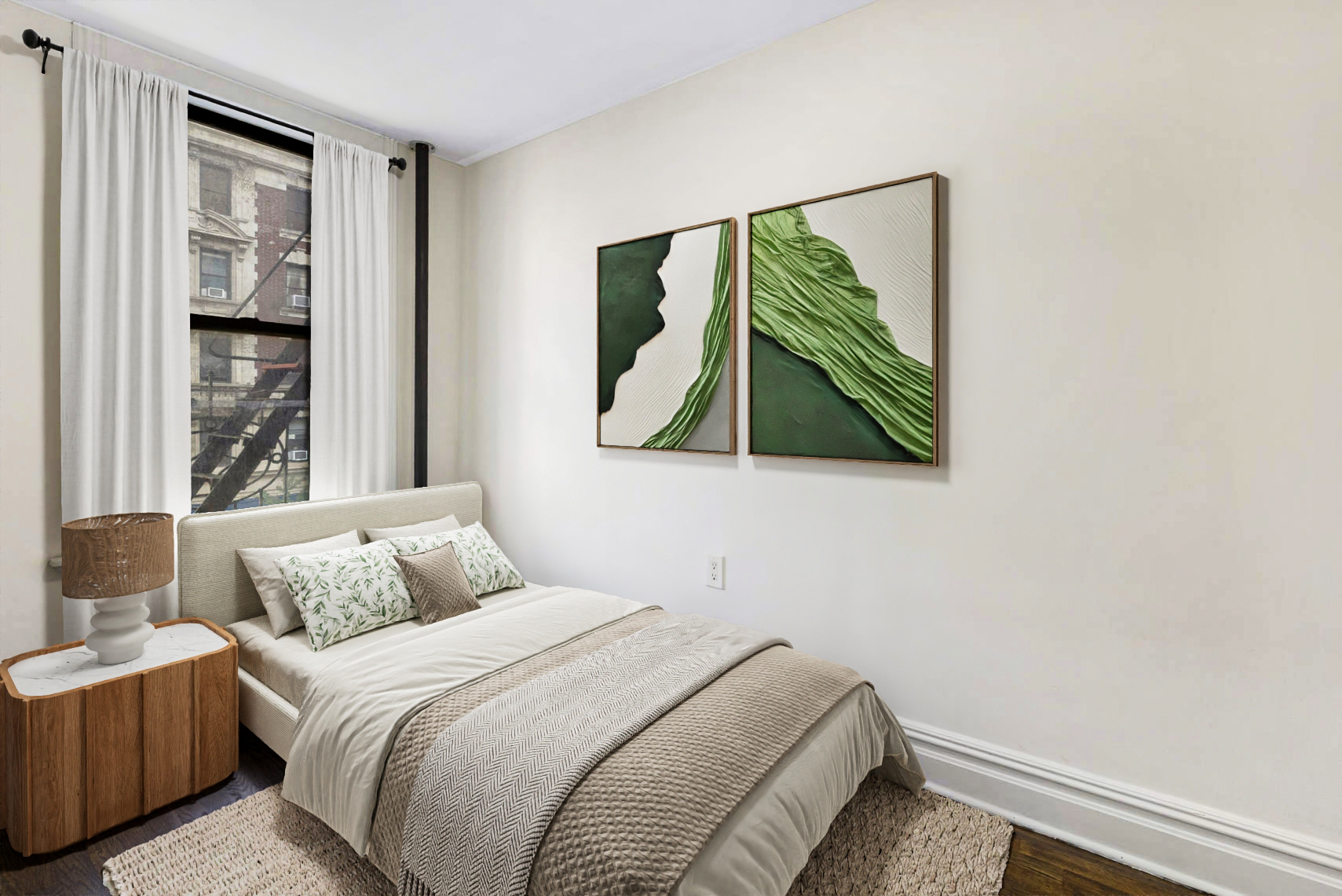 24 East 97th Street, Unit 10 Manhattan, NY 10128 - Photo 5 of 7 a bedroom with a bed and a painting on the wall