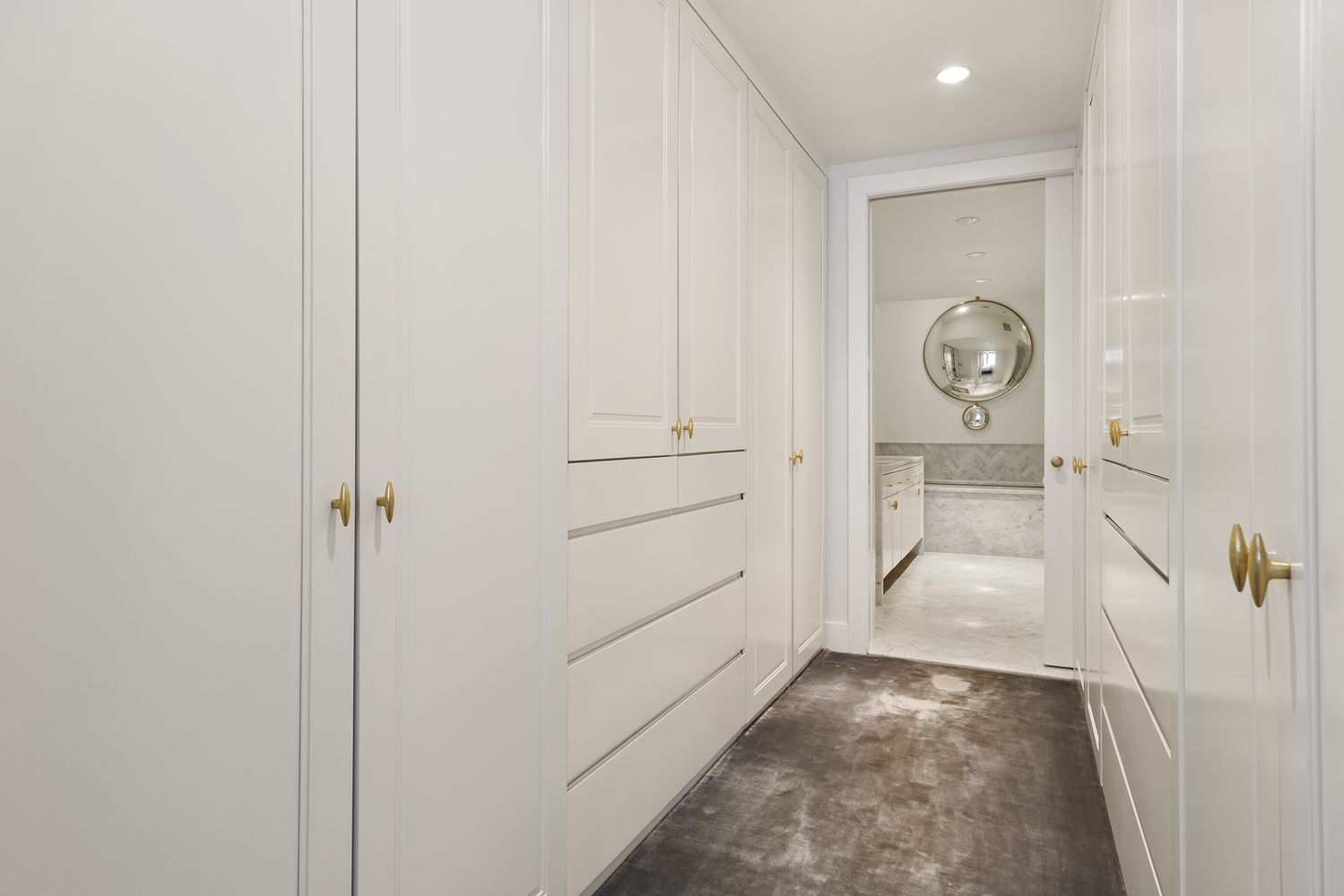 a view of a walk in closet