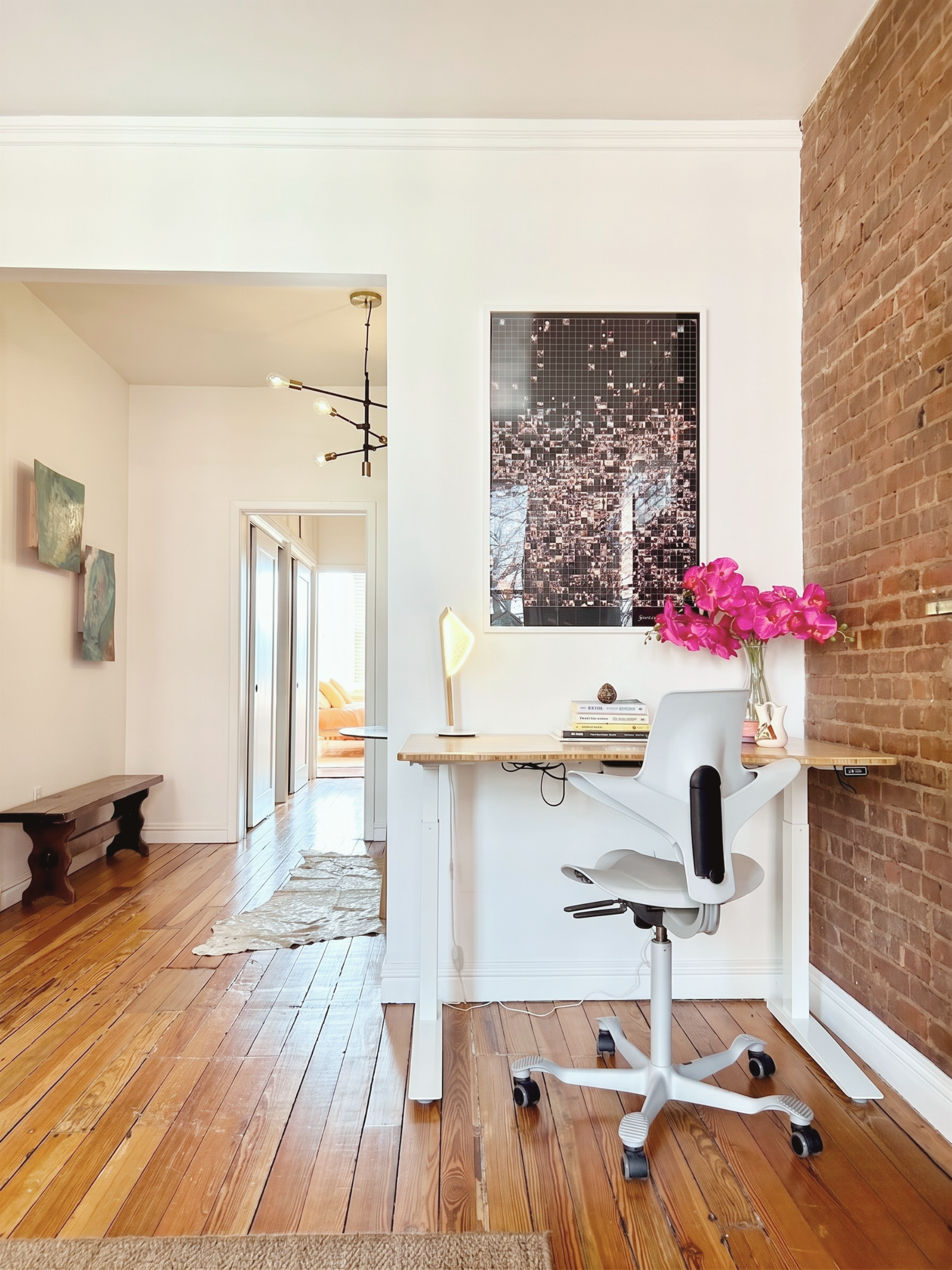 98 Luquer Street, Unit 2R Brooklyn, NY 11231 - Photo 3 of 9 a living room with furniture and wooden floor