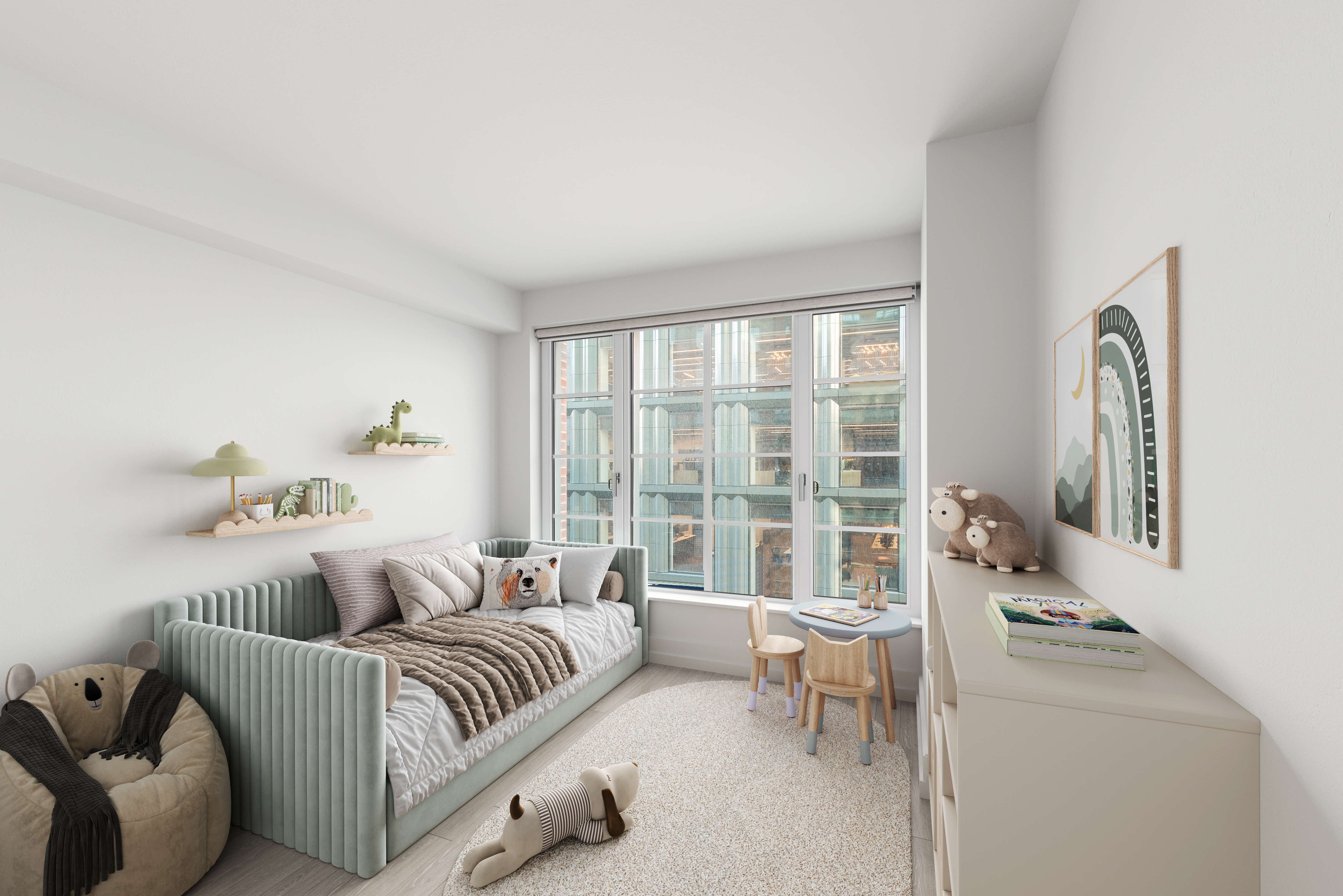 70 Charlton Street, Unit 11A Manhattan, NY 10014 - Photo 14 of 22 a living room with furniture and a large window