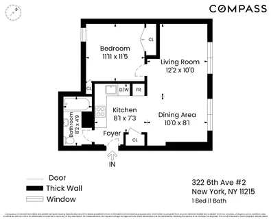 $599,000 | 322 6th Street, Unit 2 | Park Slope