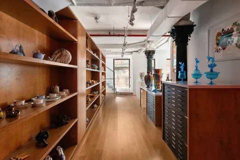 a view of a storage room