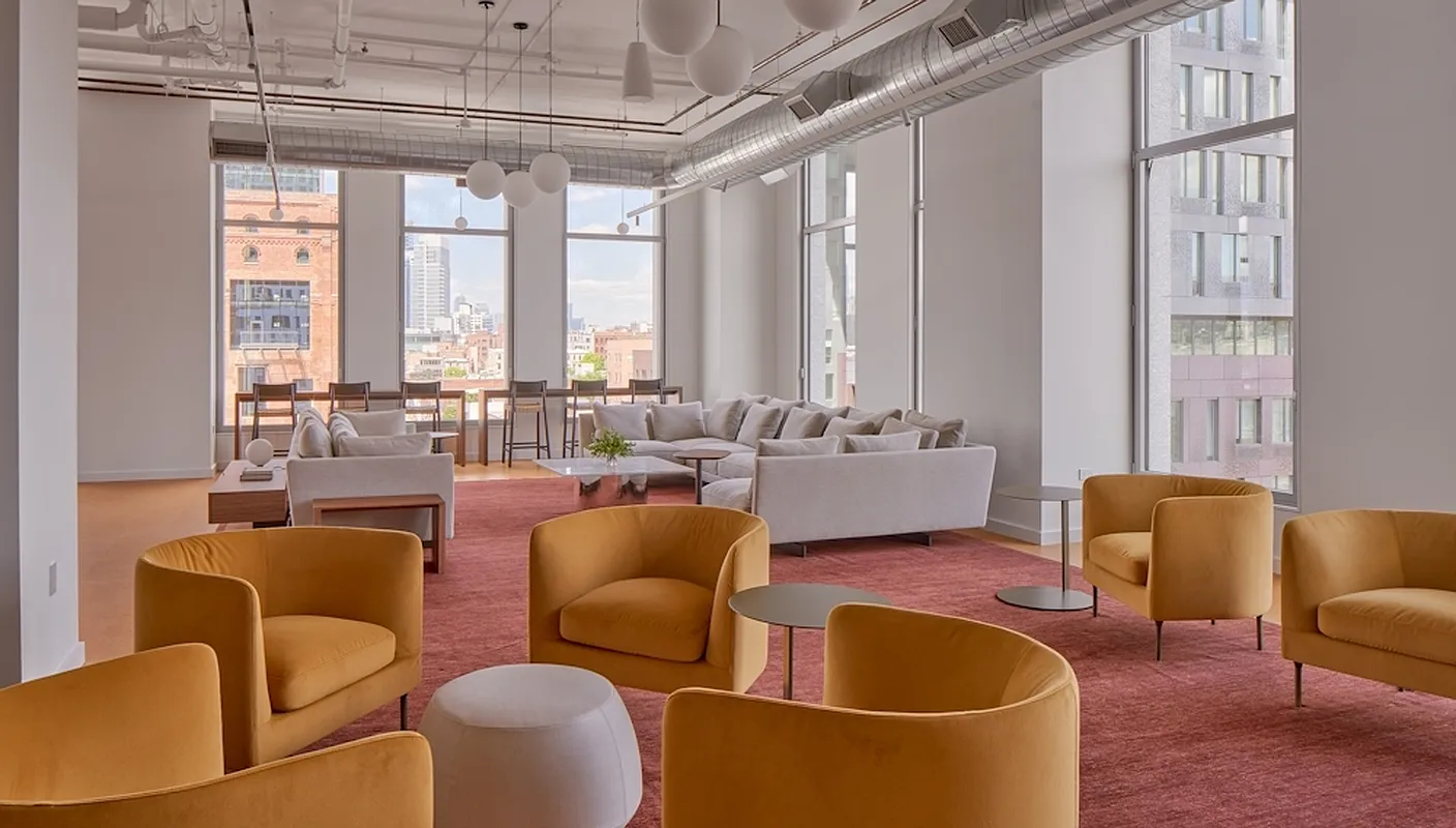 5 South 5th Street, Unit PH2B Brooklyn, NY 11249 - Photo 24 of 27 a living room with furniture and a large window