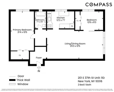$850,000 | 201 East 37th Street, Unit 11D | Murray Hill