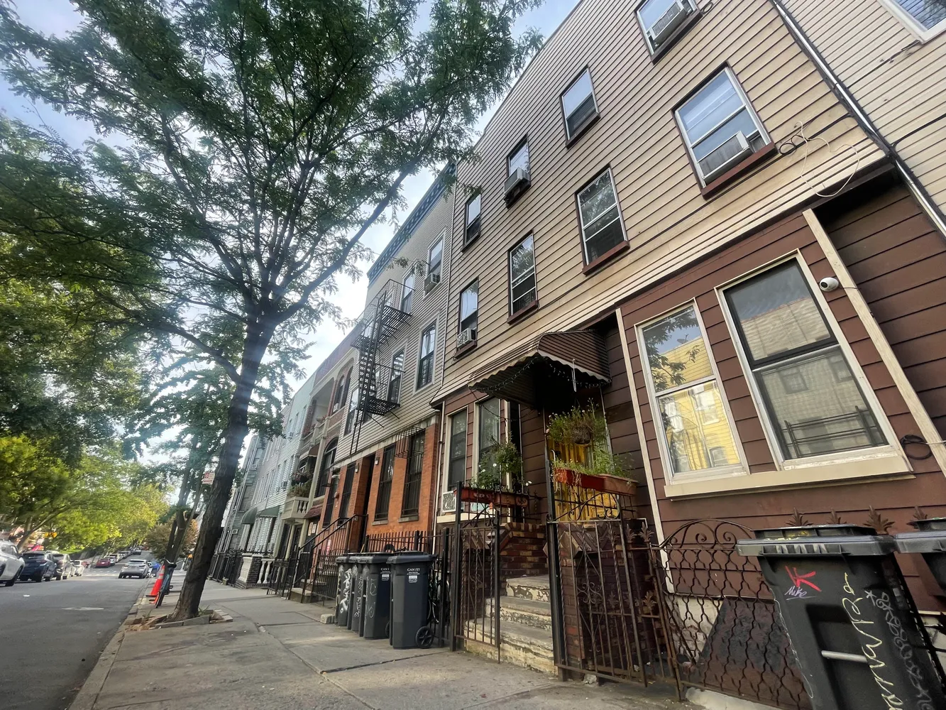 a front view of a building