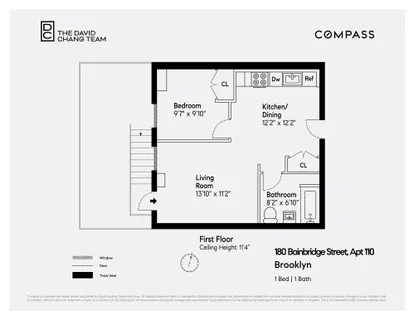 $3,750 | 180 Bainbridge Street, Unit 110 | Bedford-Stuyvesant