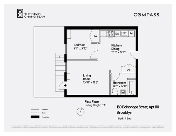 $3,695 | 180 Bainbridge Street, Unit 110 | Bedford-Stuyvesant