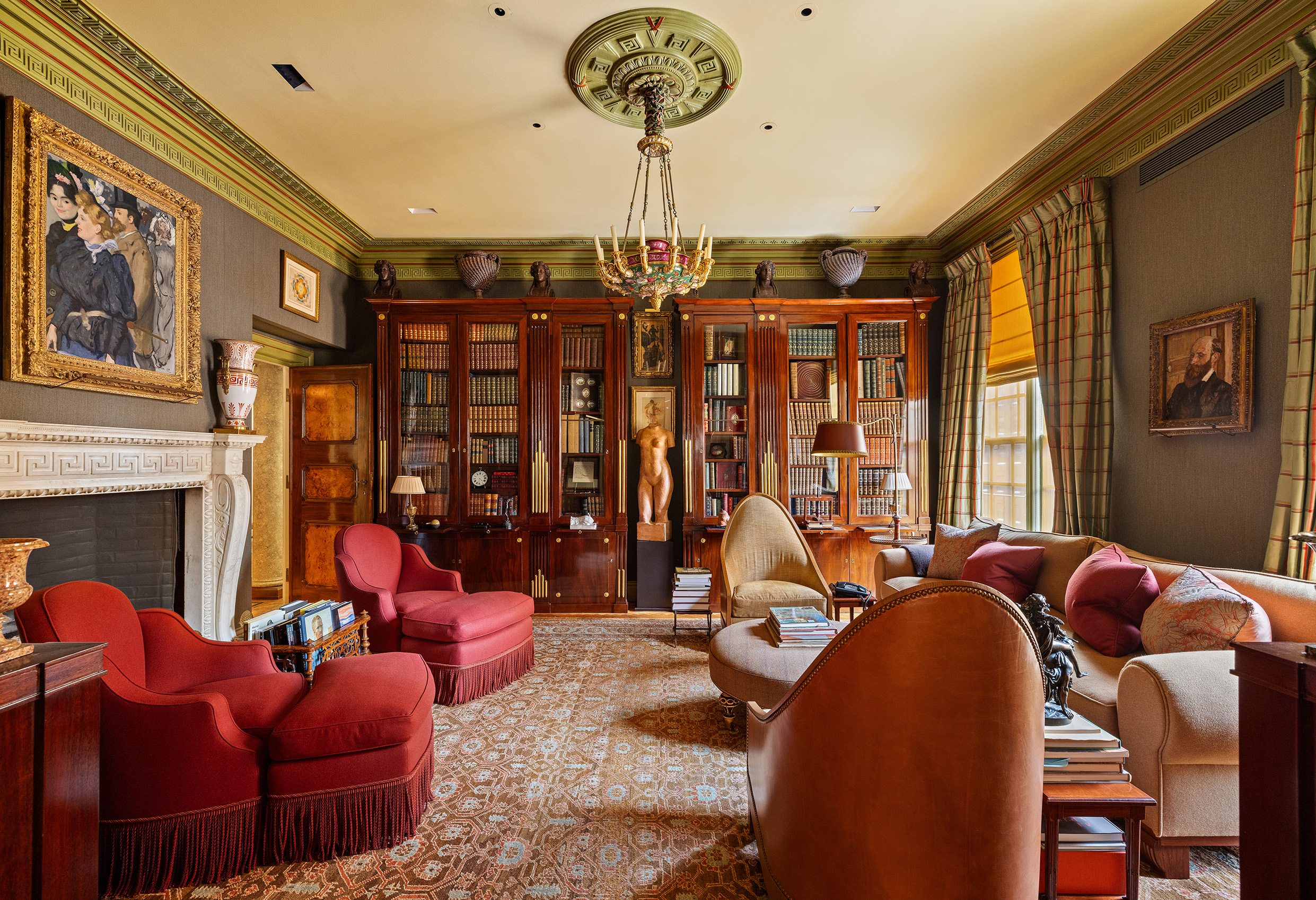 778 Park Avenue, Unit 8 Manhattan, NY 10021 - Photo 6 of 20 a living room with furniture a chandelier and a large window