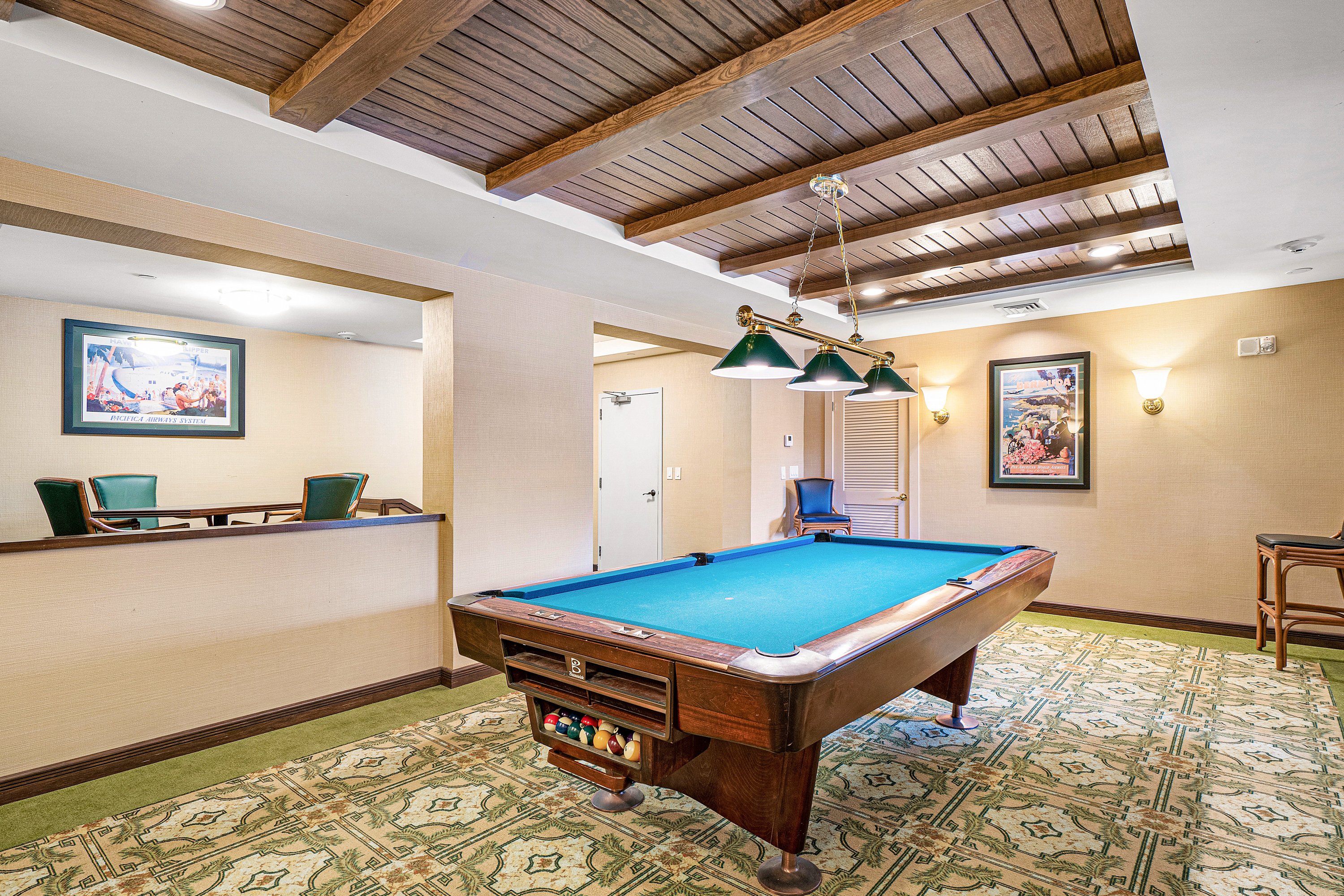 2003 North Ocean Boulevard, Unit 305 Boca Raton, FL 33431 - Photo 49 of 56 a room with pool table and wooden floor