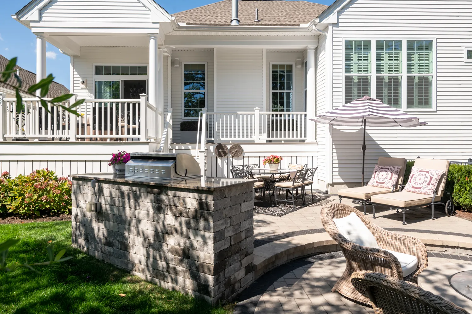 a view of balcony with couch