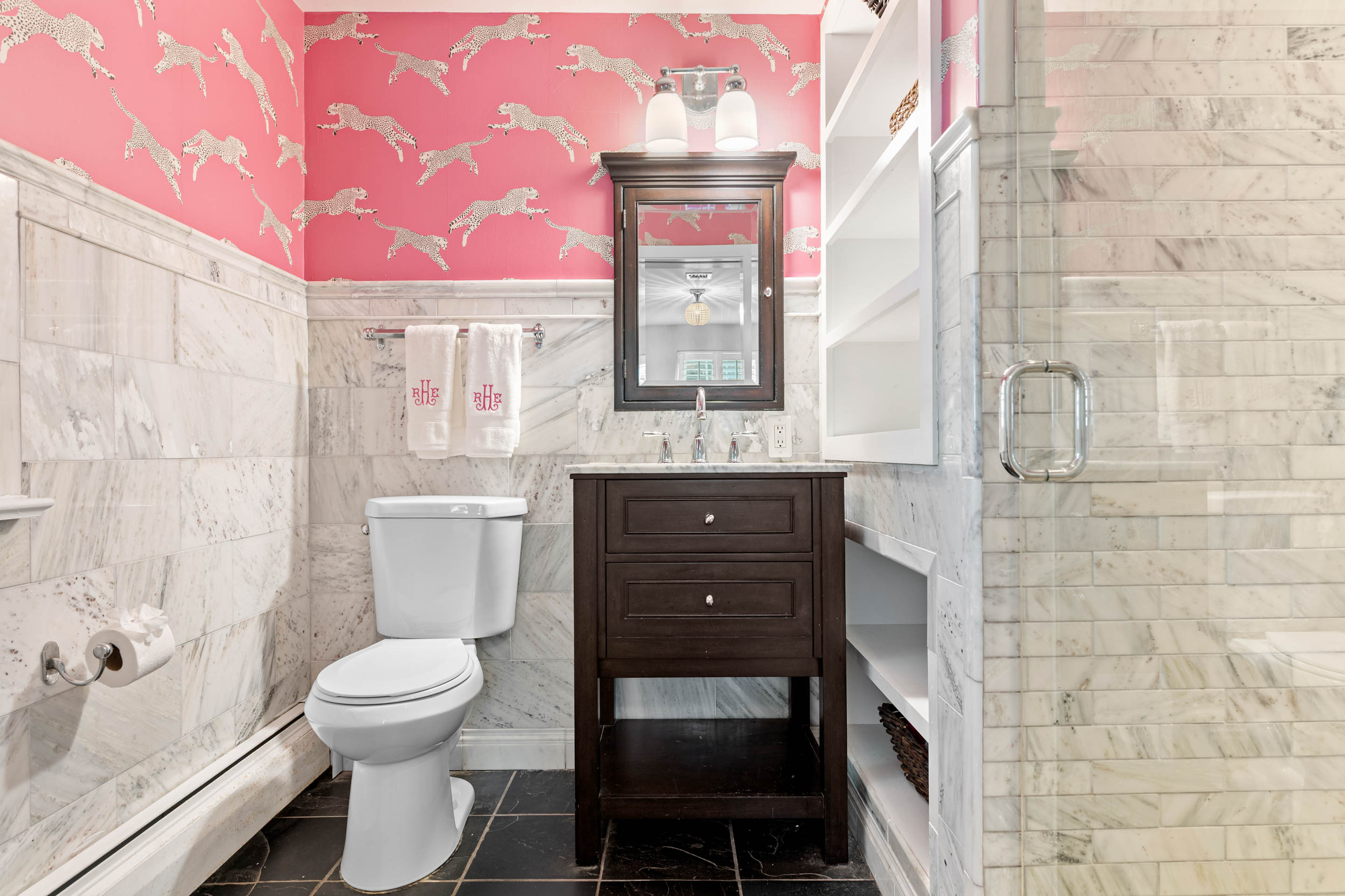 710 South Valley Forge Road Devon, PA 19333 - Photo 32 of 47 a bathroom with a sink a toilet and shower