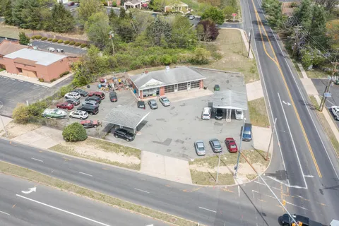 an aerial view of a city