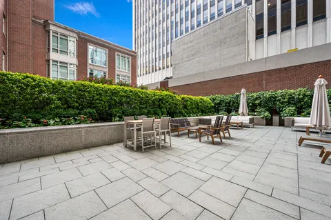 a view of outdoor space with seating area