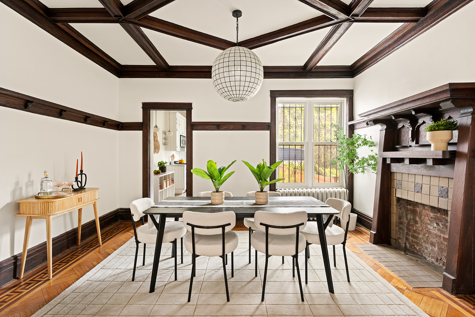 219 Fenimore Street Brooklyn, NY 11225 - Photo 5 of 24 a view of a dining room with furniture window and wooden floor