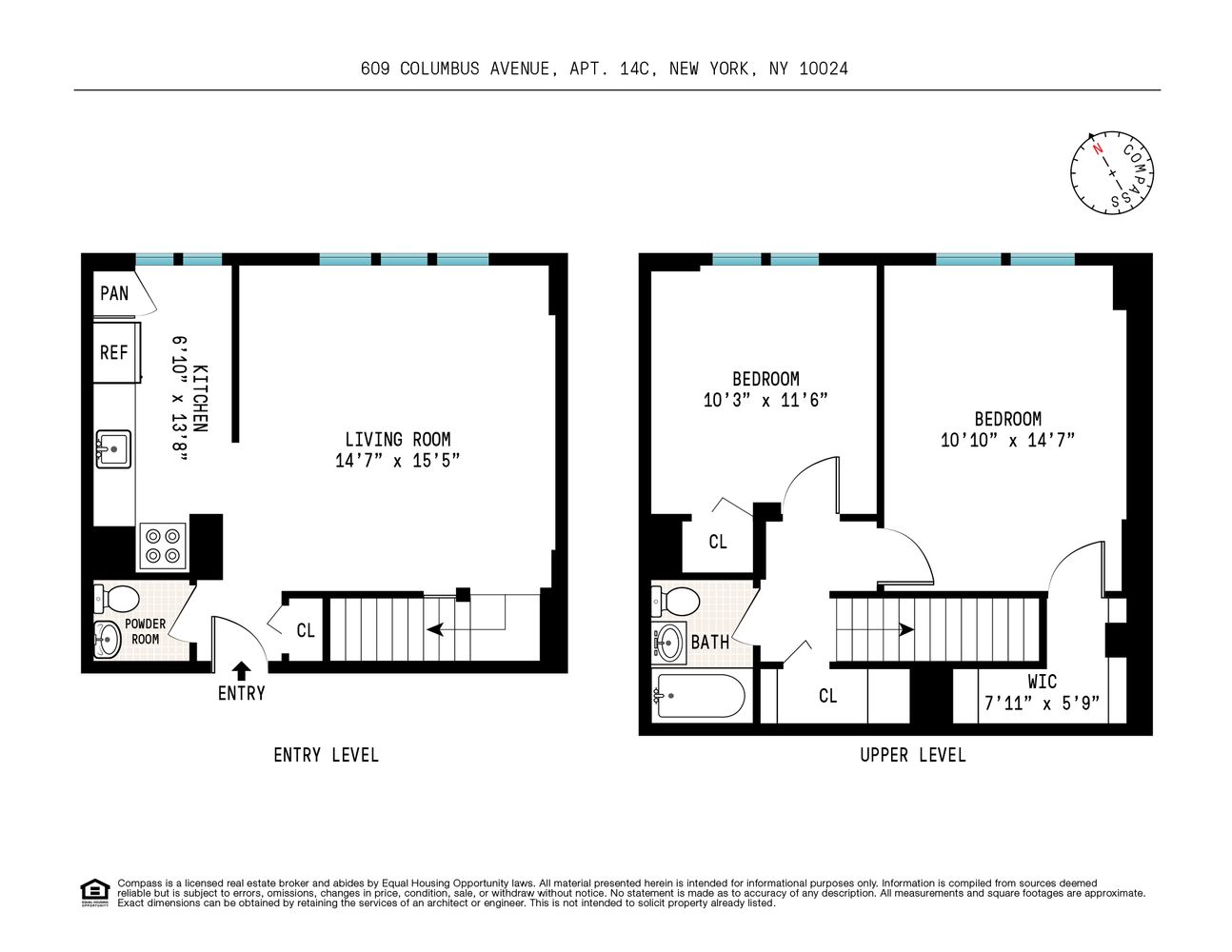 $775,000 | 609 Columbus Avenue, Unit 14C | Upper West Side
