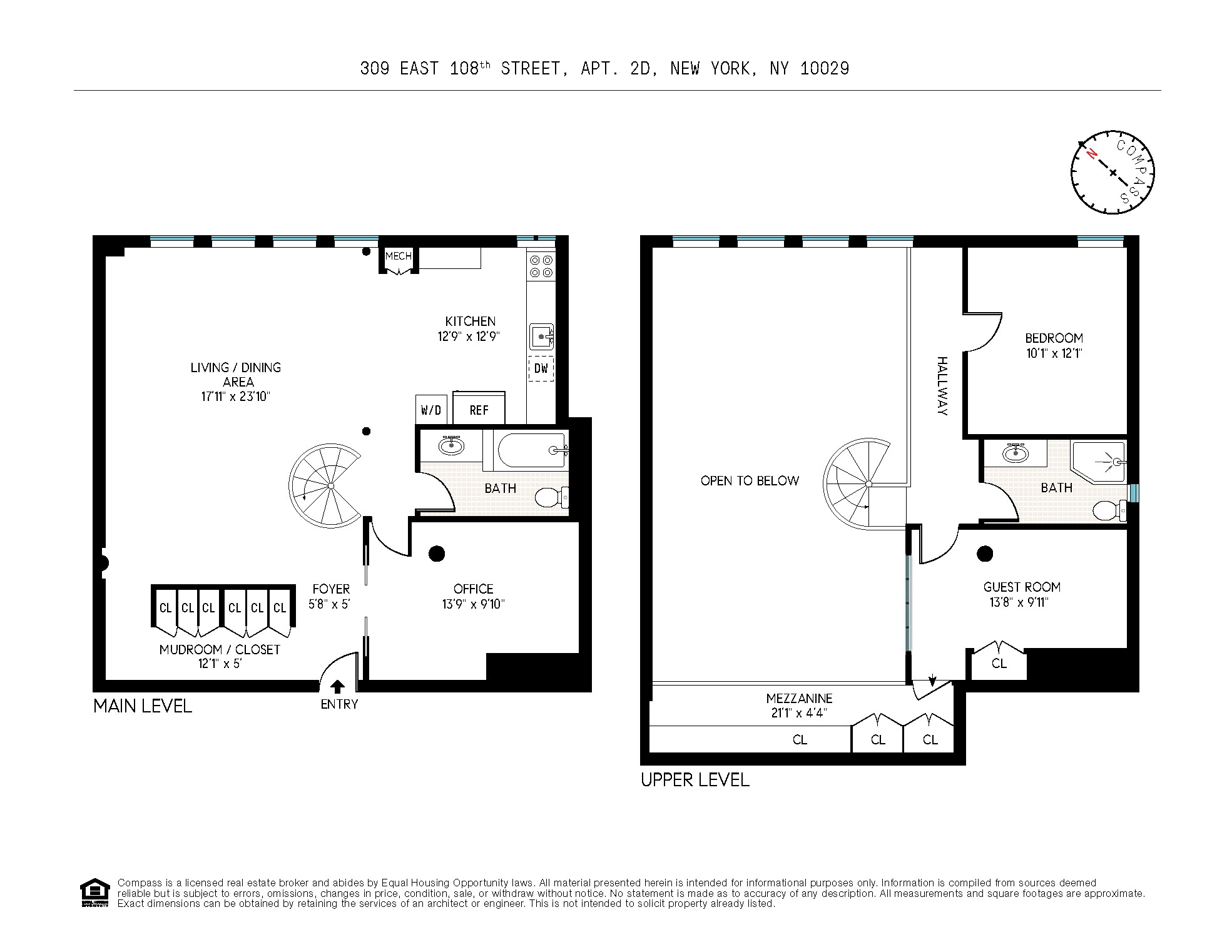 309 East 108th Street 2/D East Harlem New York NY 10029