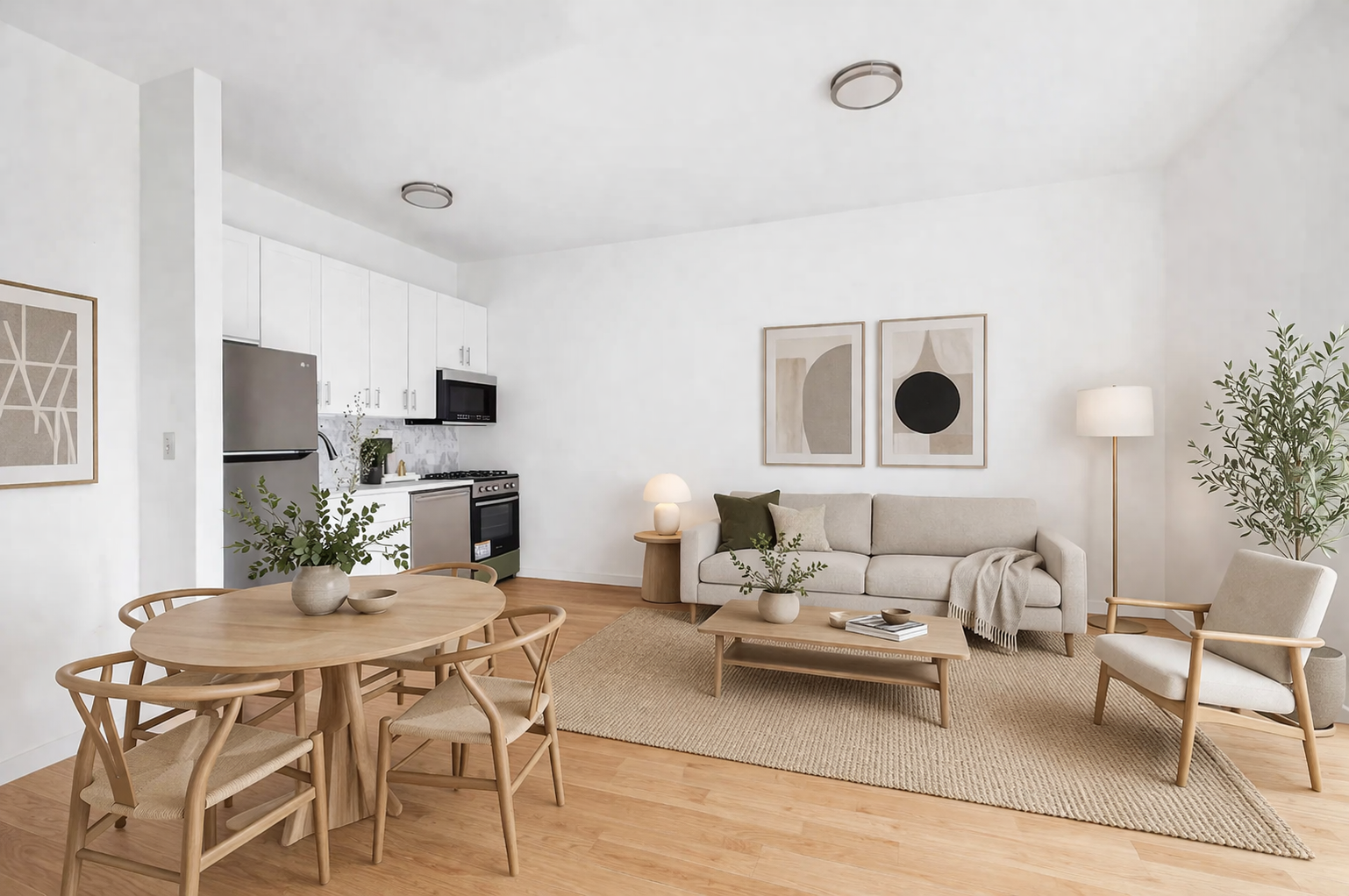 1260 Broadway, Unit 4F Brooklyn, NY 11221 - Photo 1 of 4 a living room with furniture and a table