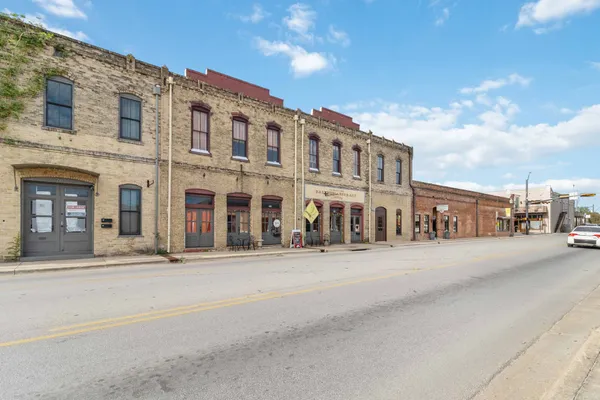 a front view of a building