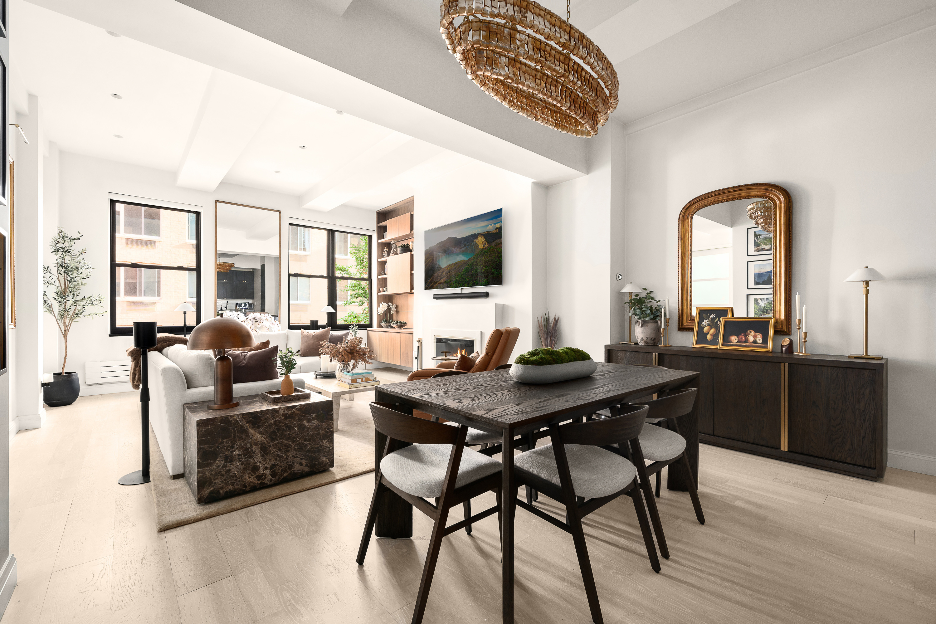 521 West 47th Street, Unit 3B Manhattan, NY 10036 - Photo 1 of 15 a view of a livingroom and dining room