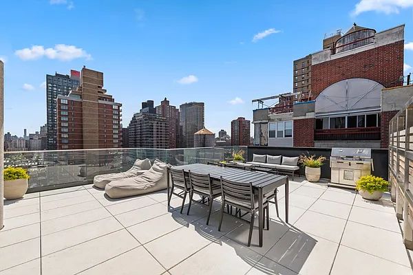 a view of outdoor space with seating