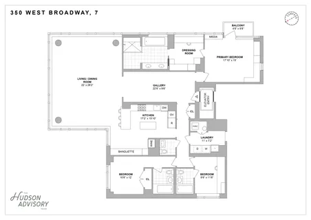 $5,995,000 | 350 West Broadway, Unit 7FL | SoHo