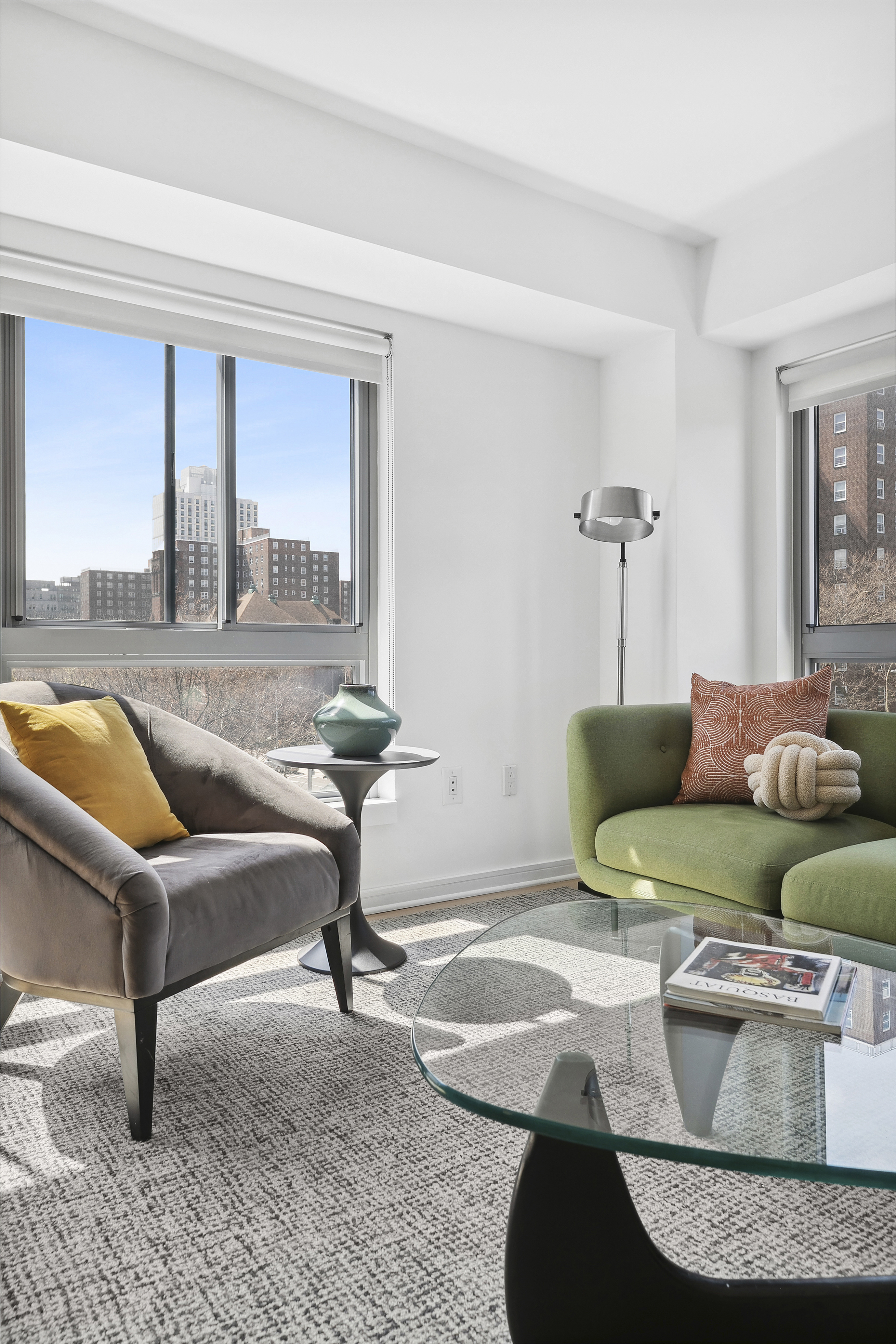 171 West 131st Street, Unit 407 Manhattan, NY 10027 - Photo 5 of 18 a living room with furniture and a potted plant