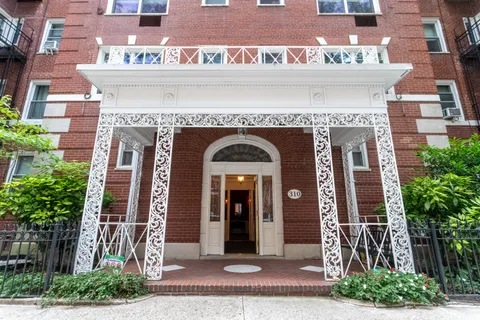 a front view of a building