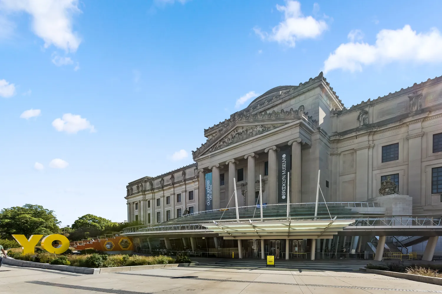 a view of a building with a terrace view