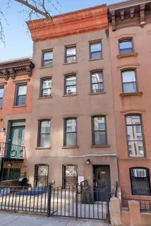 a front view of a multi story building