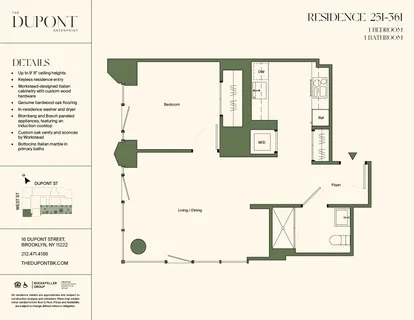 $5,595 | 16 Dupont Street, Unit 29I | Greenpoint