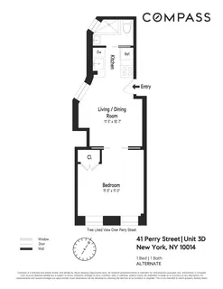 $700,000 | 41 Perry Street, Unit 3D | West Village