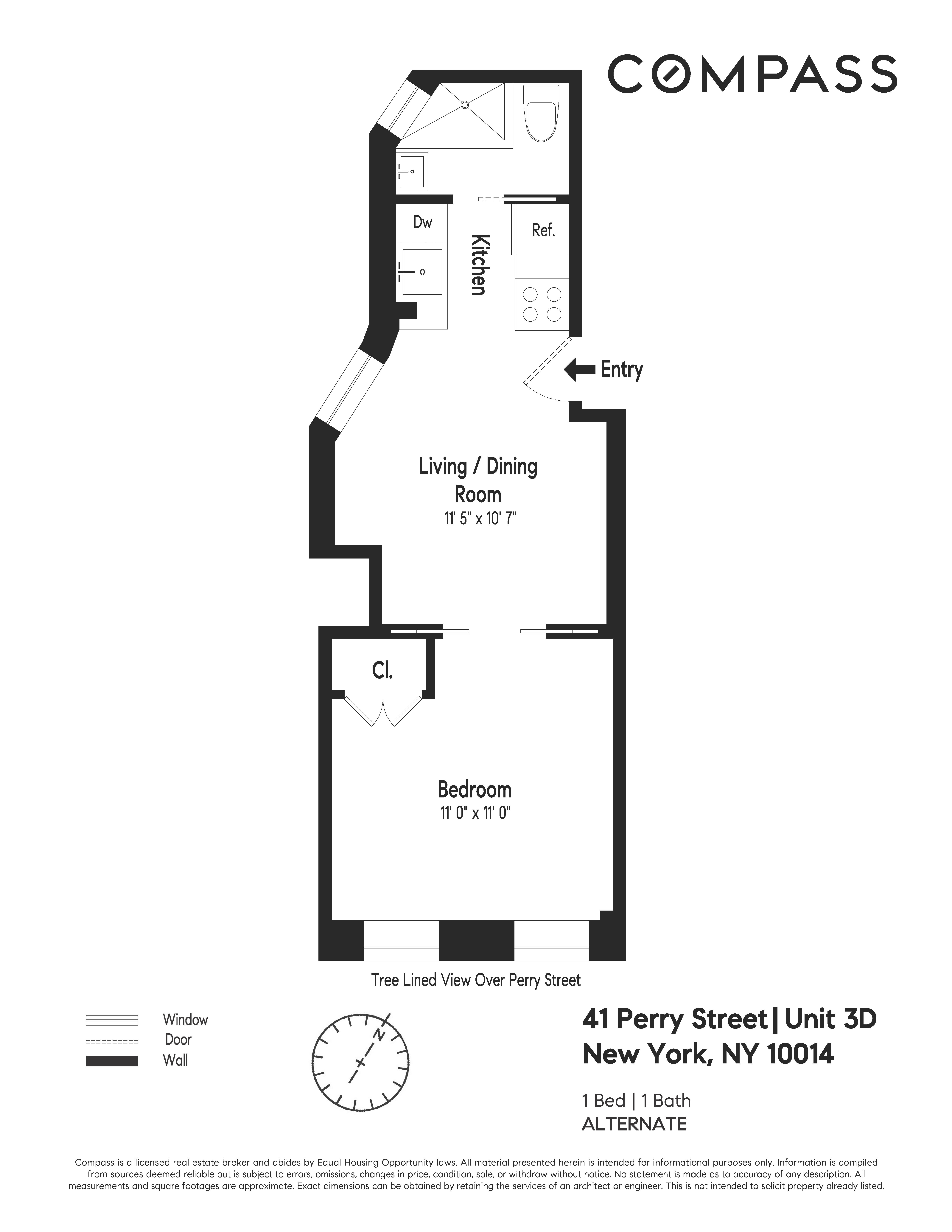 41 Perry Street 3D W. Greenwich Village New York NY 10014