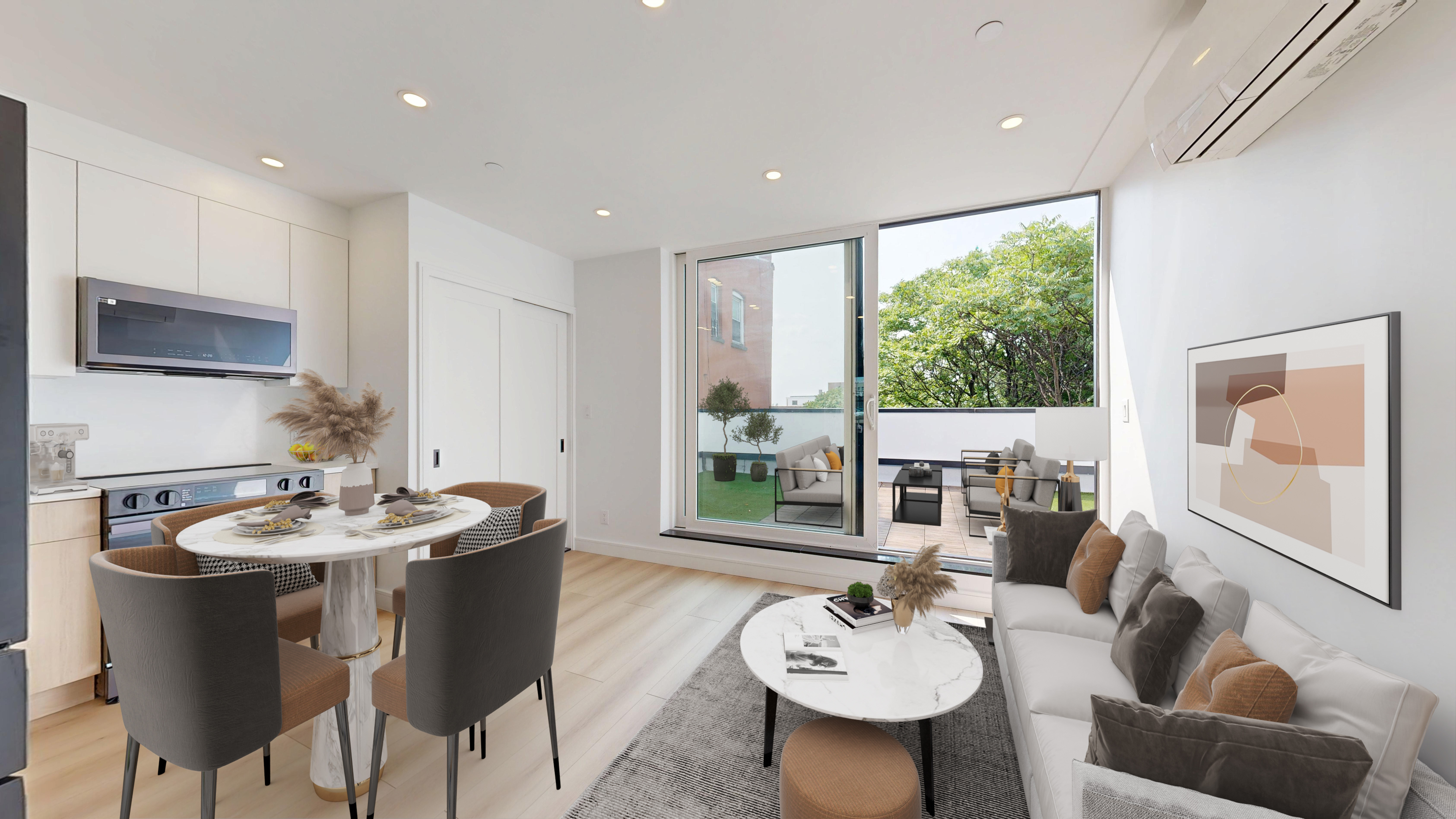5614 3rd Avenue, Unit 3 Brooklyn, NY 11220 - Photo 1 of 11 a view of a dining room with furniture window and outside view