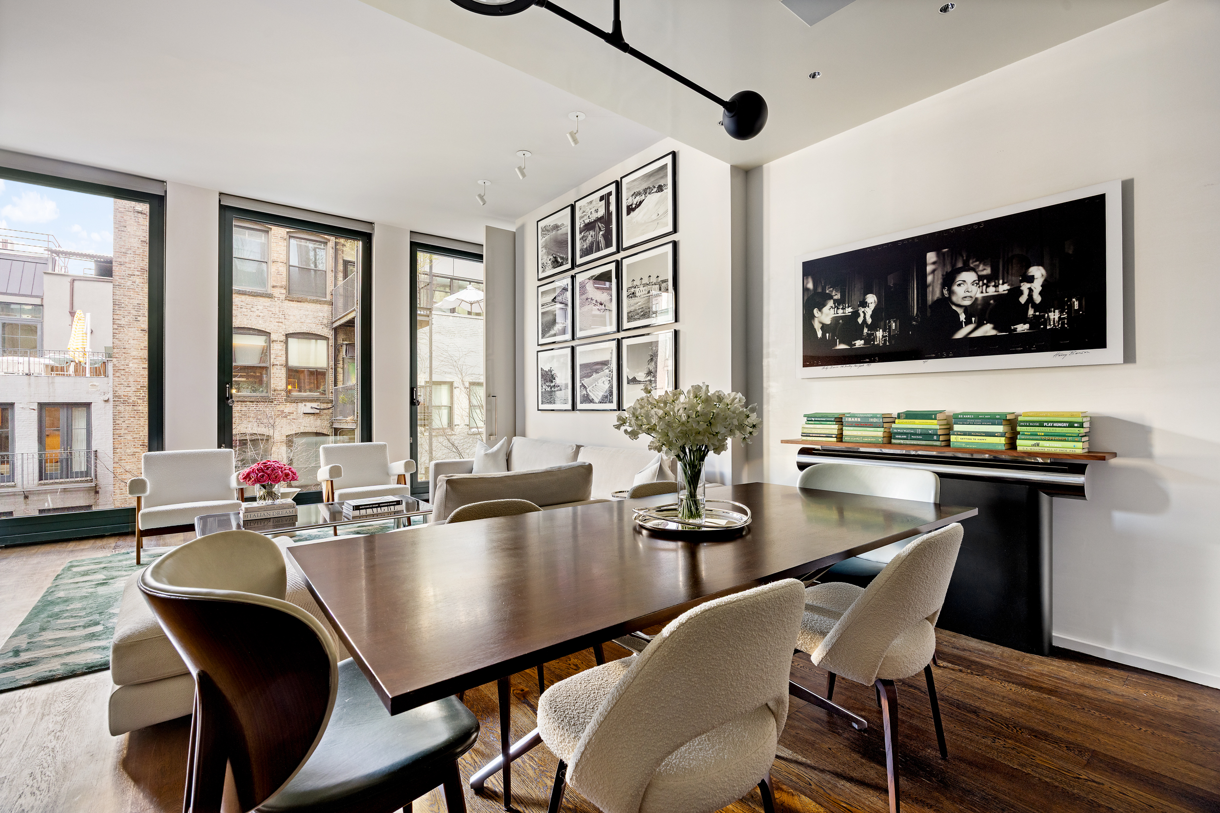 40 Bond Street, Unit 6D Manhattan, NY 10012 - Photo 4 of 23 a view of a dining room with furniture window and outside view
