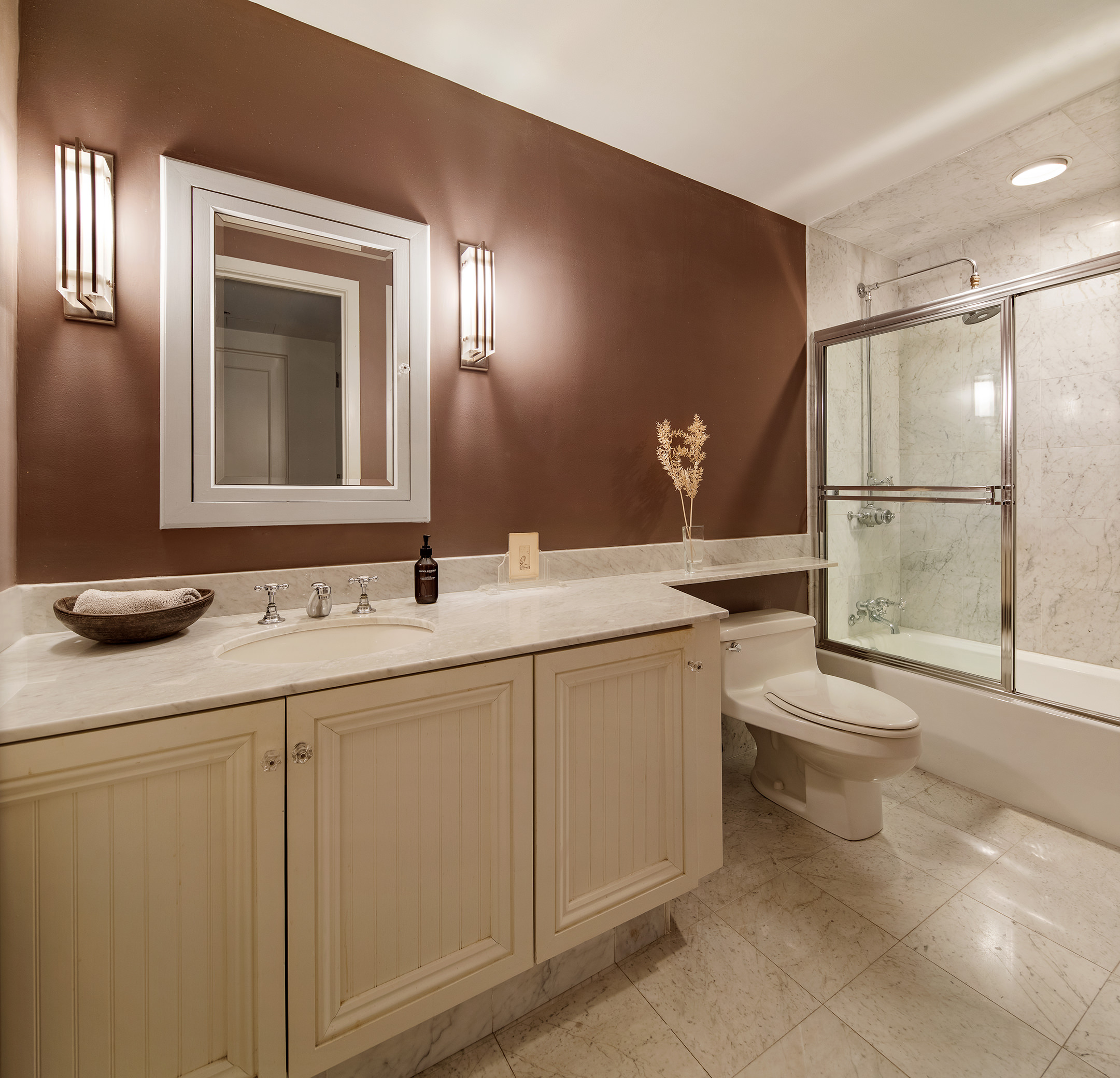 152 Franklin Street, Unit PH Manhattan, NY 10013 - Photo 11 of 17 a bathroom with a double vanity sink and a mirror
