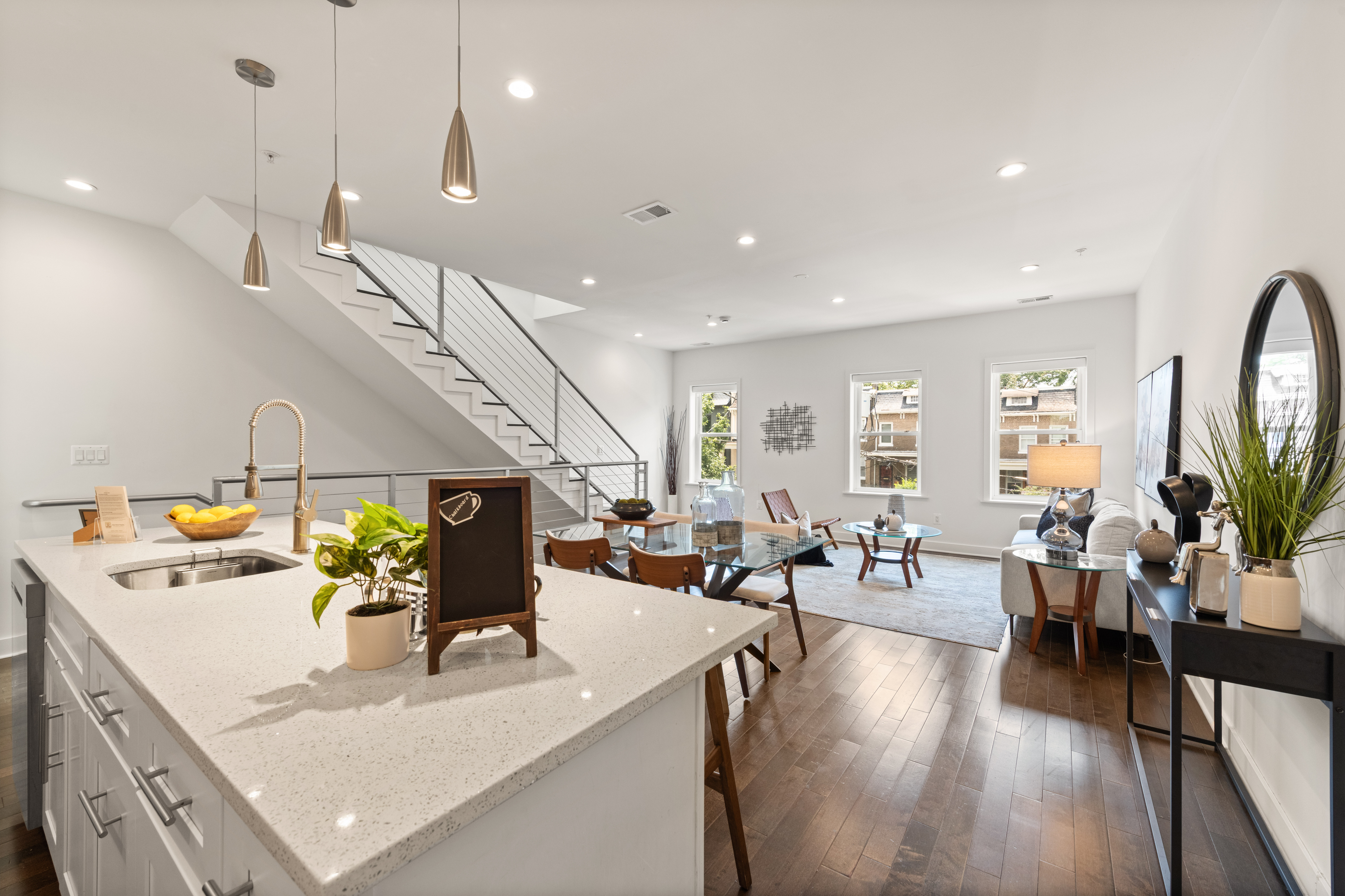 319 Varnum Street Northwest, Unit 3 Washington, DC 20011 - Photo 9 of 29 a view of living room with furniture and a flat screen tv