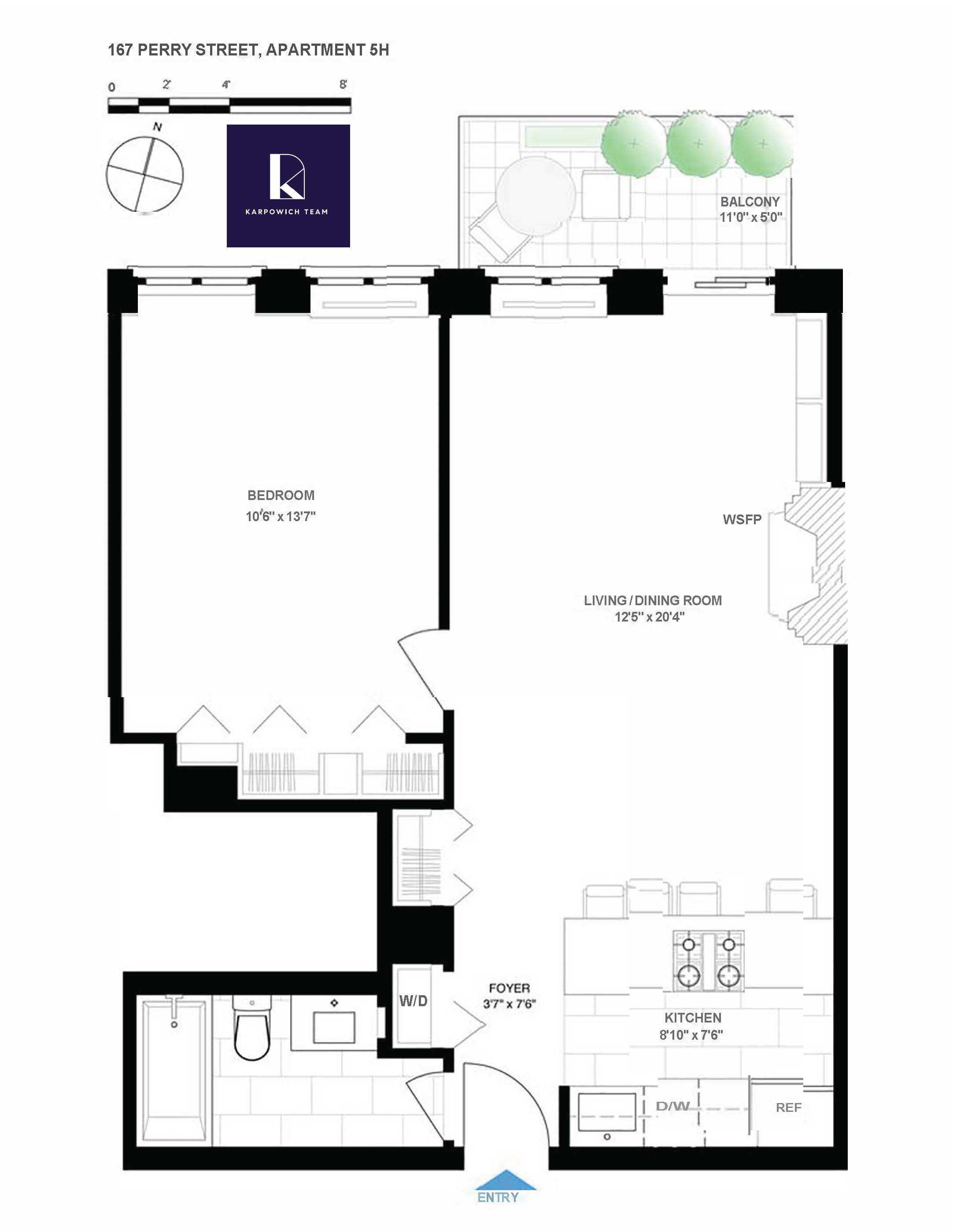 167 Perry Street, Unit 5H Manhattan, NY 10014 - Photo 8 of 8 a picture of a bathroom with a sink