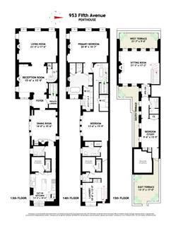 $15,000,000 | 953 5th Avenue, Unit PH | Lenox Hill