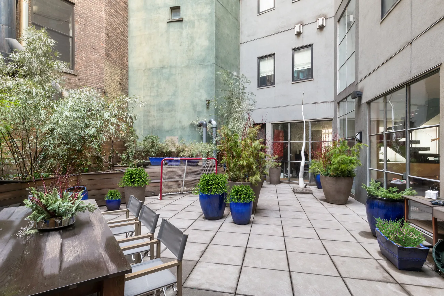 a view of path along with seating space