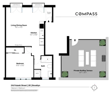 $699,000 | 216 Pulaski Street, Unit 3R | Bedford-Stuyvesant