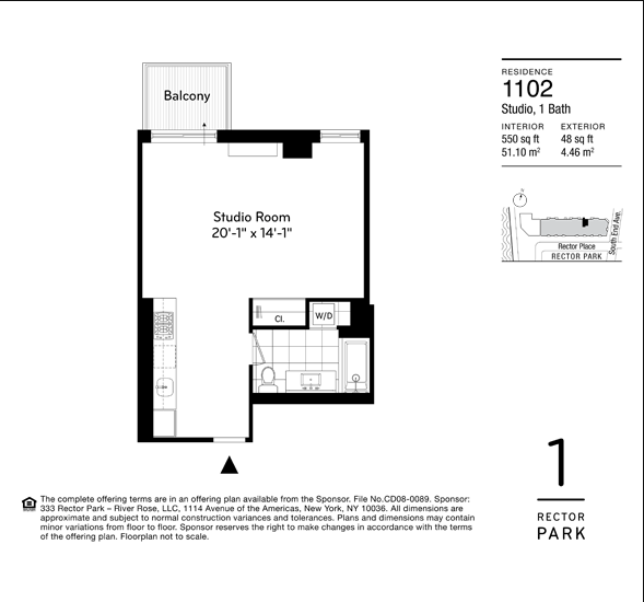 333 Rector Place, Unit 1102 Manhattan, NY 10280 - Photo 12 of 12