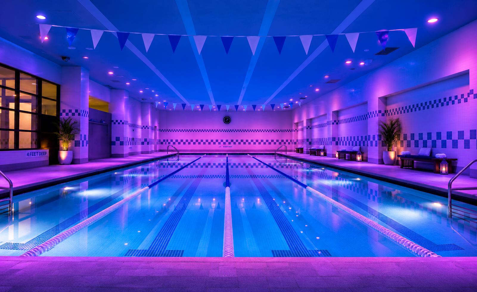 350 West 50th Street, Unit PH3C Manhattan, NY 10019 - Photo 16 of 17 a view of swimming pool with red chairs