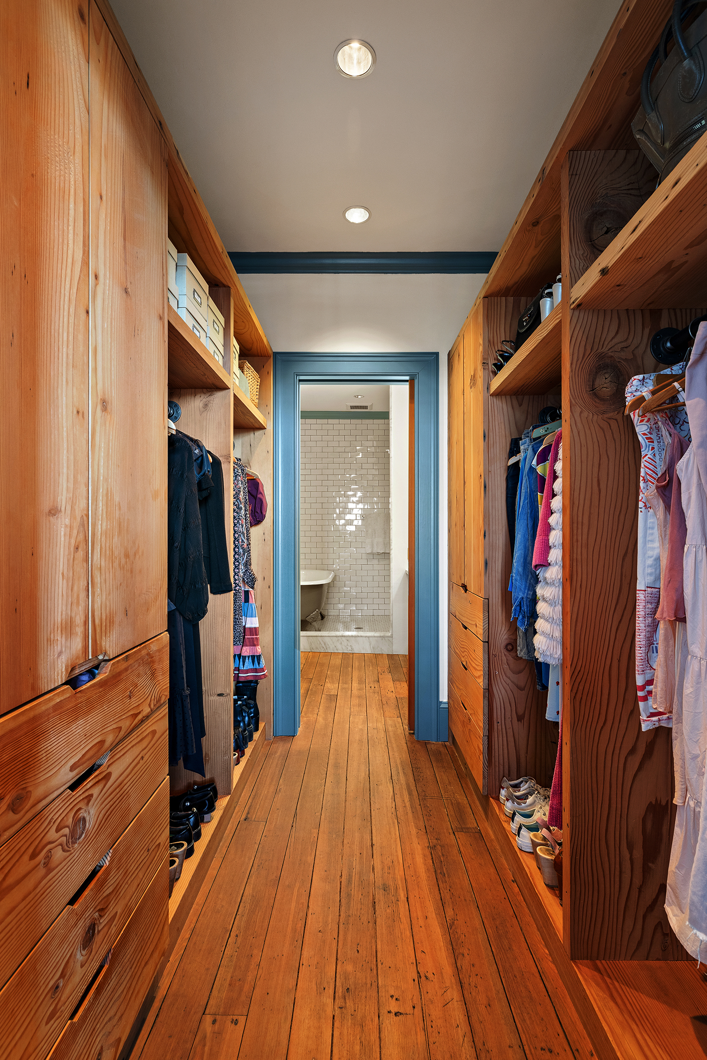 164 Coffey Street Brooklyn, NY 11231 - Photo 12 of 31 a view of a hallway with wooden floor and closet