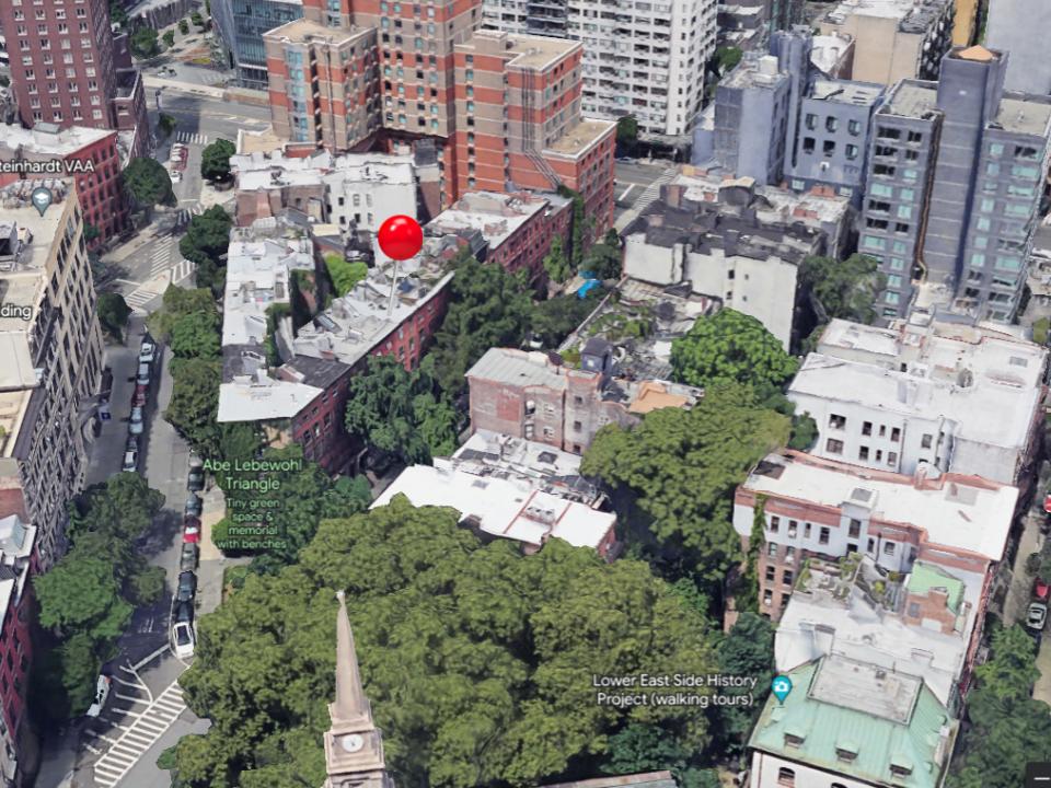120 East 10th Street Manhattan, NY 10003 - Photo 15 of 23 an aerial view of multi story residential apartment building with outdoor space