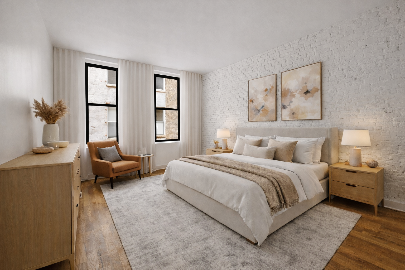 17 Murray Street, Unit 3 Manhattan, NY 10007 - Photo 6 of 12 a bedroom with a bed couch and window