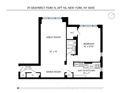 $1,150,000 | 39 Gramercy Park North, Unit 9A | Gramercy
