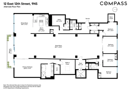 $10,000,000 | 12 East 12th Street, Unit 9NS | Greenwich Village
