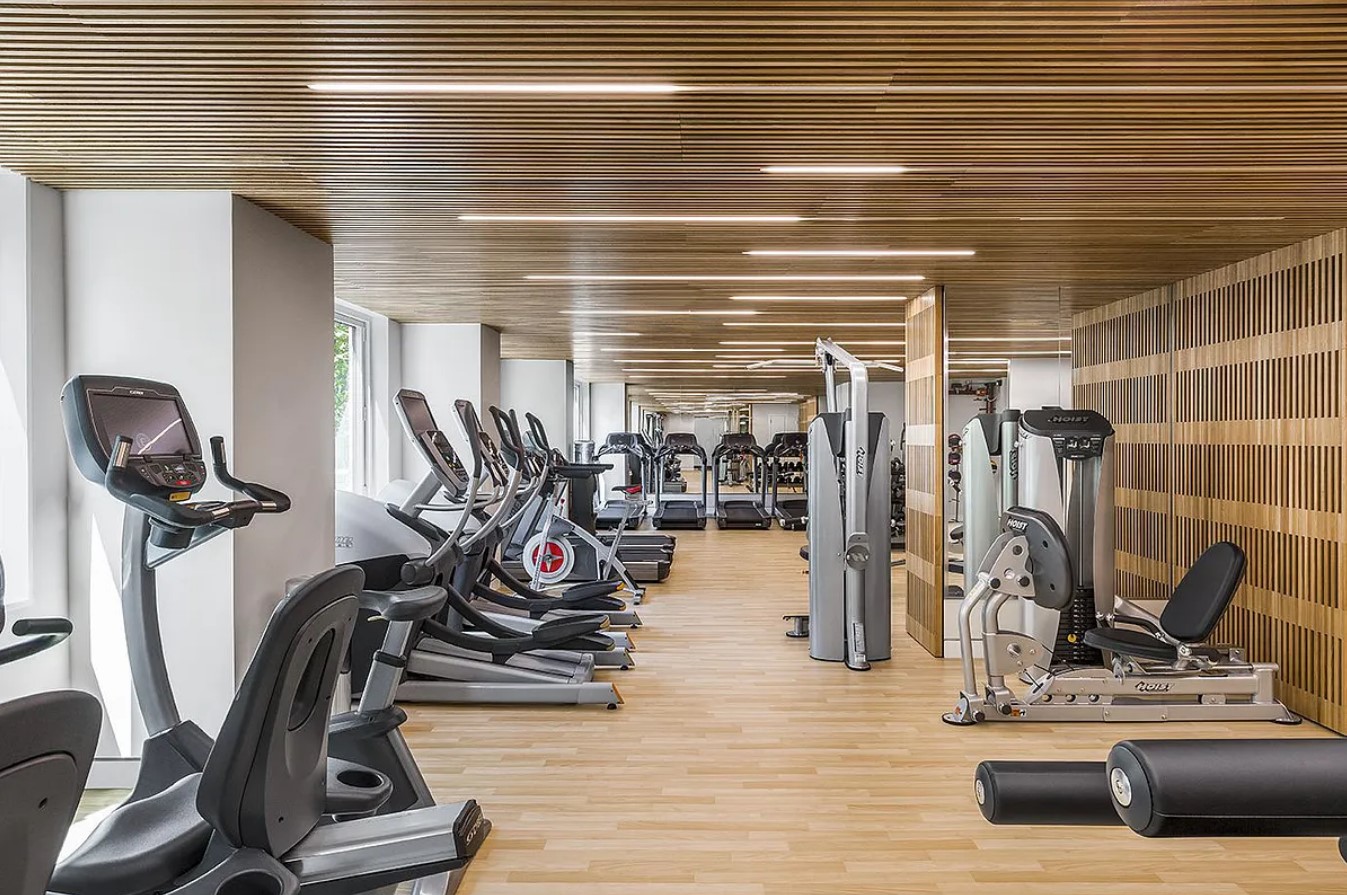 301 West 53rd Street, Unit 14C Manhattan, NY 10019 - Photo 7 of 12 a view of a room with gym equipment