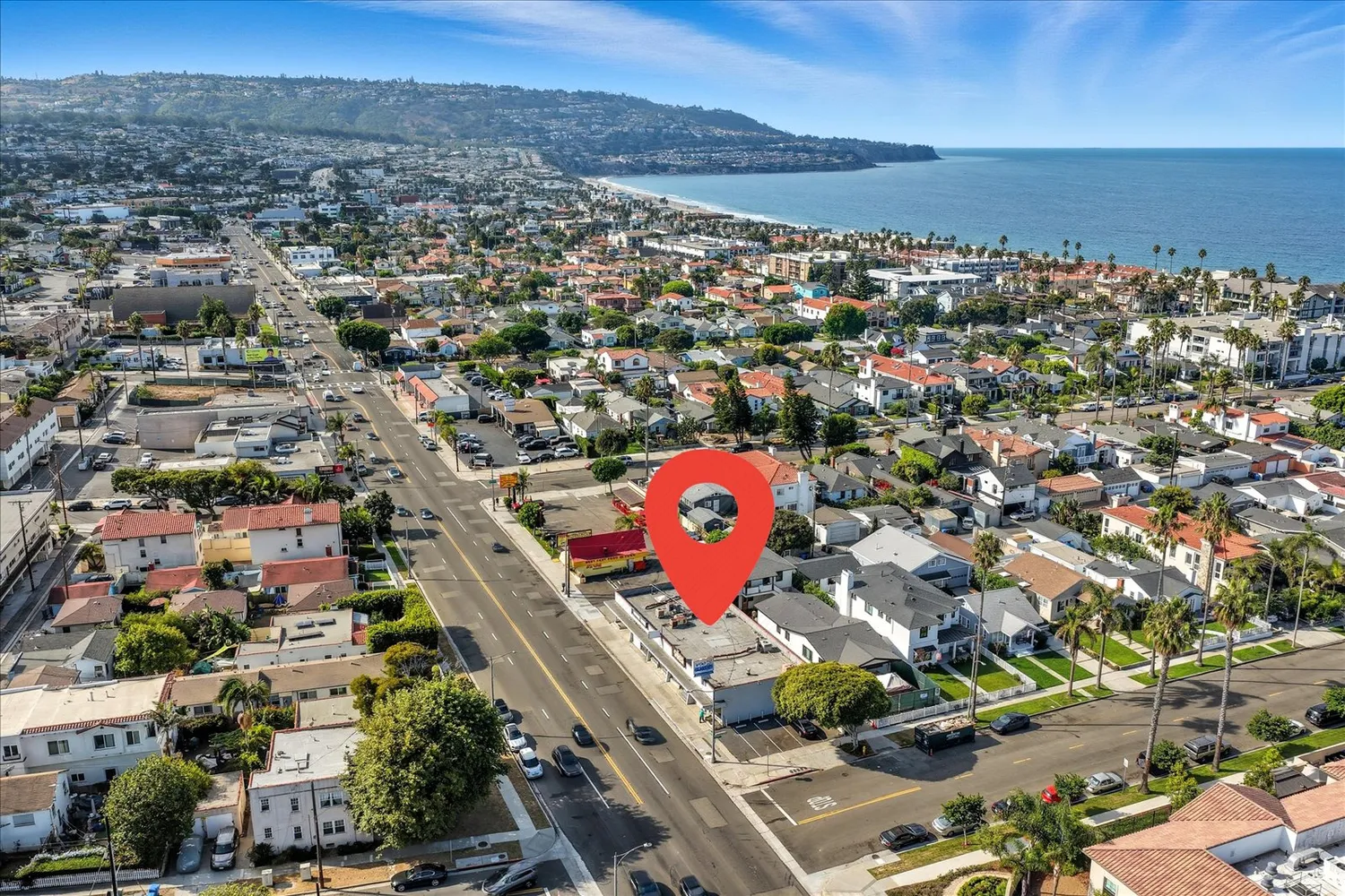 an aerial view of multiple house
